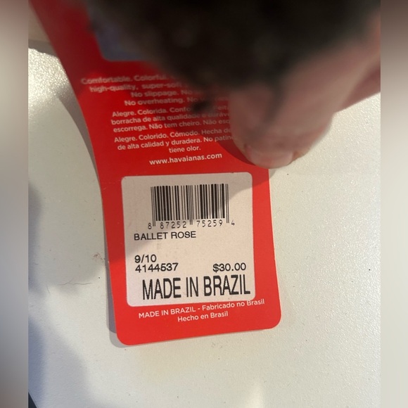 NWT Havaiana Slim Flip Flop in Ballet Rose 9/10 - Picture 4 of 5